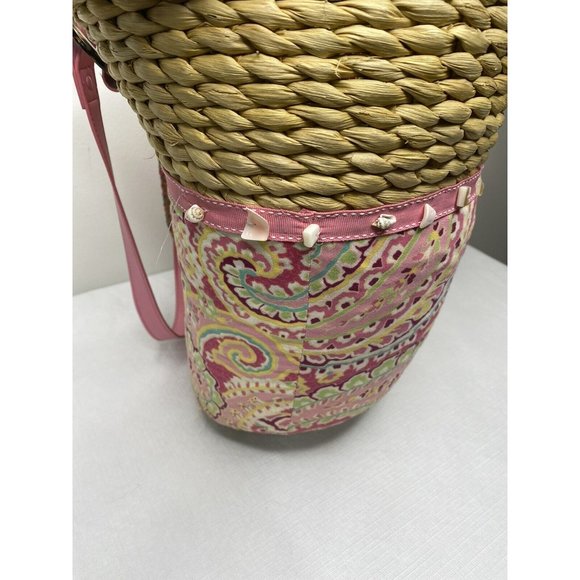 Vera Bradley Bags Vera Bradley Raffia Straw Fabric Beach Shoulder
